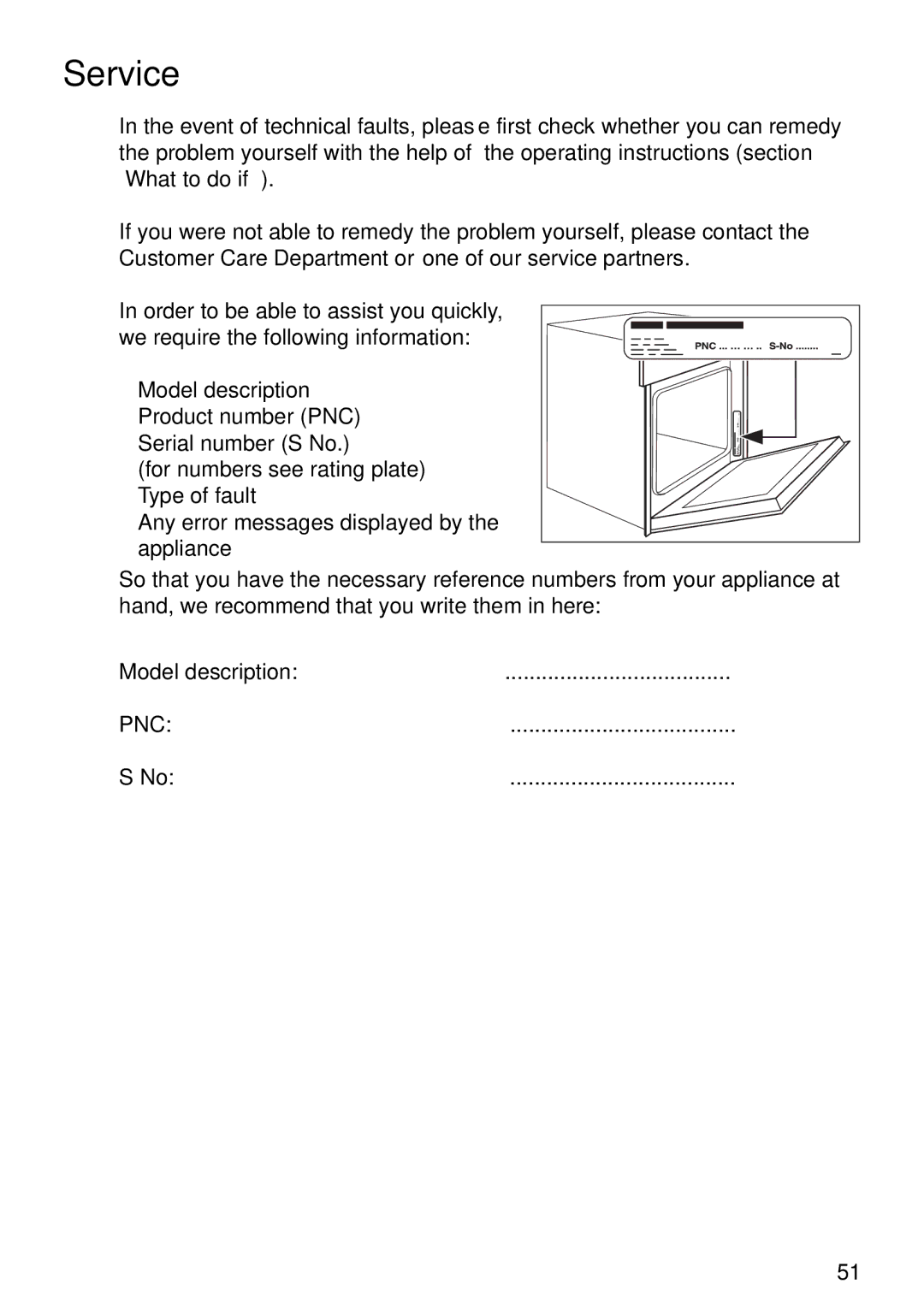 Electrolux EOB6637 manual Service 