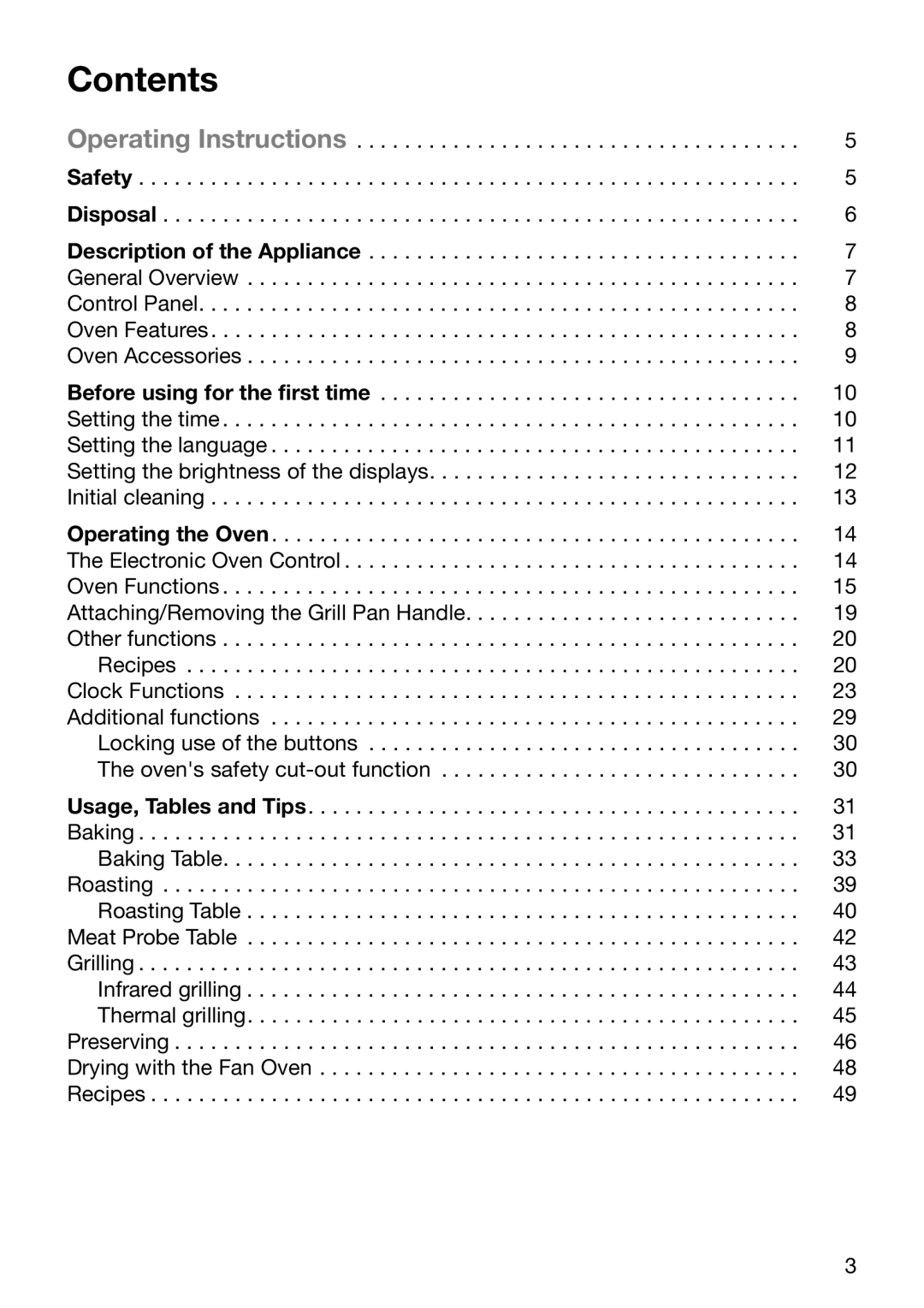 Electrolux EOB6696 manual Contents 