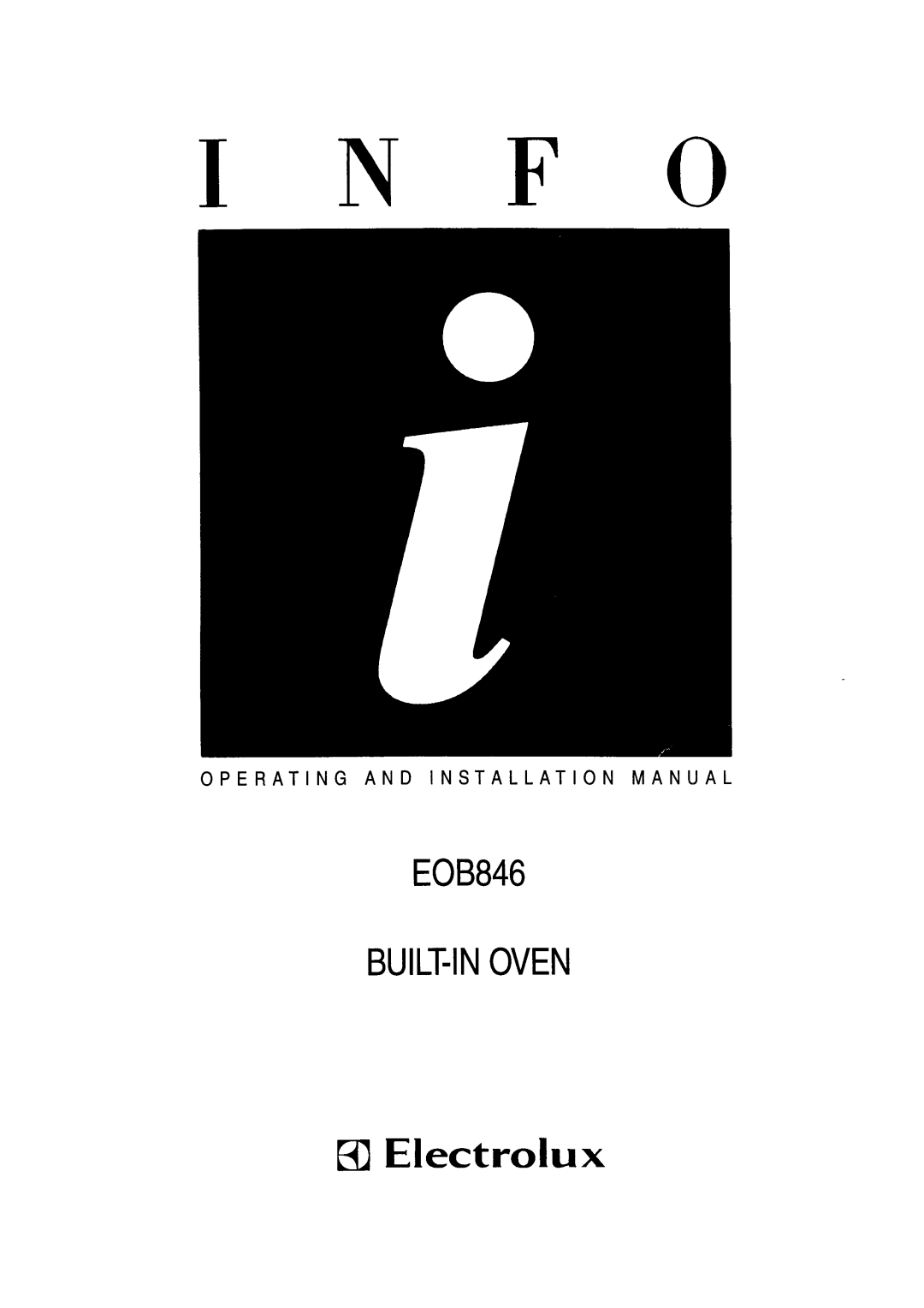 Electrolux EOB846 manual 