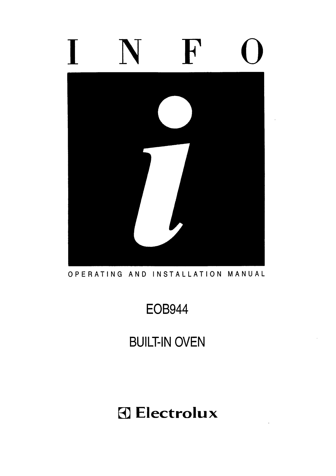 Electrolux EOB944 manual 