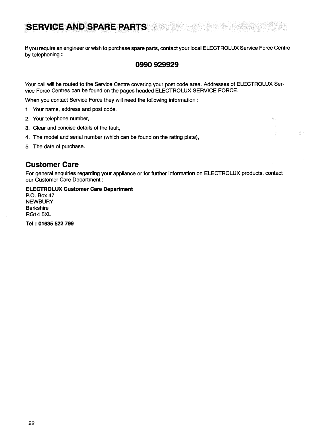 Electrolux EOB944 manual 