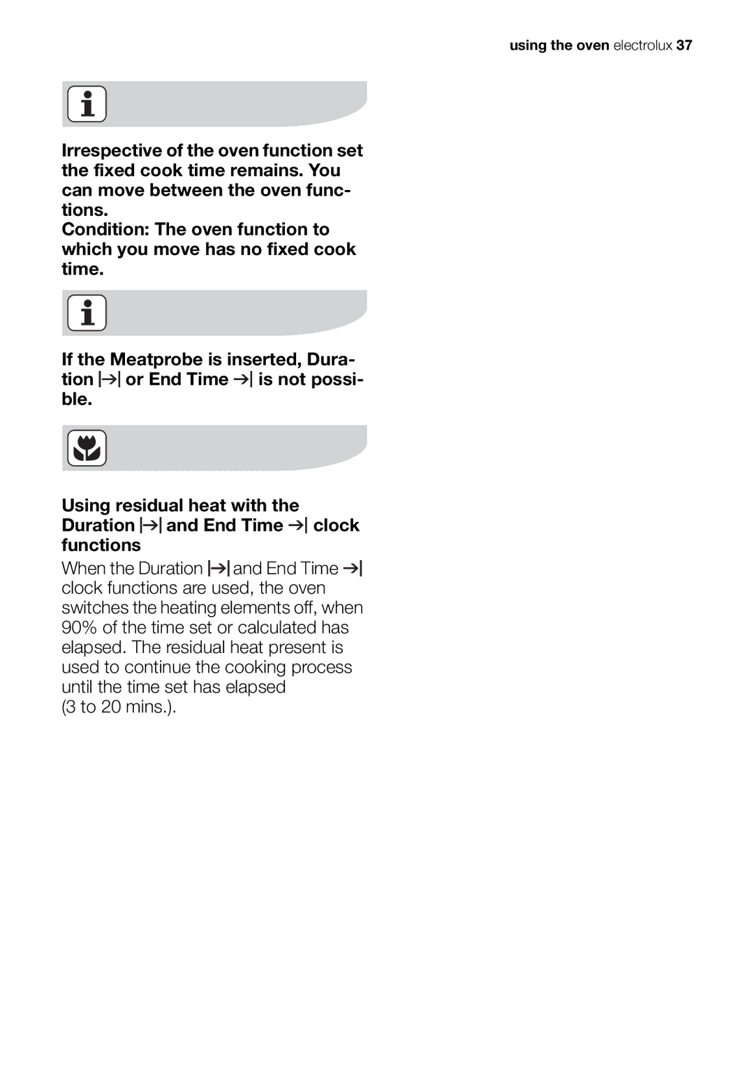 Electrolux EOB98000 user manual Using the oven electrolux 