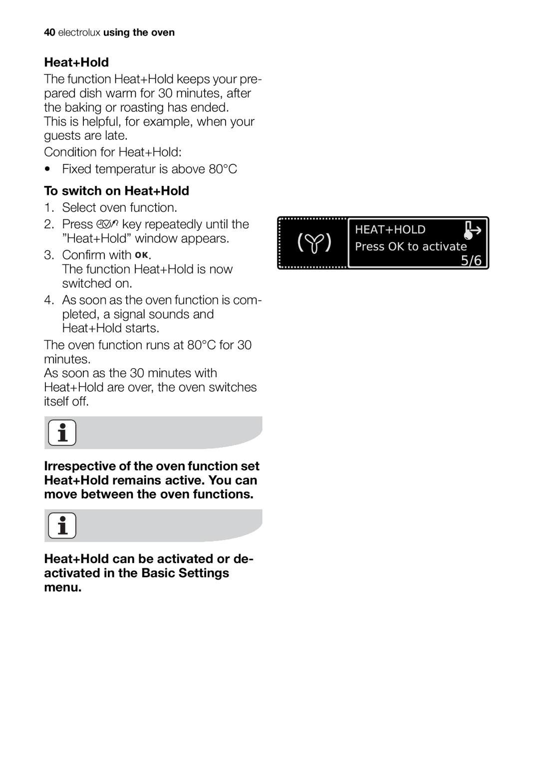 Electrolux EOB98000 user manual Electrolux using the oven 