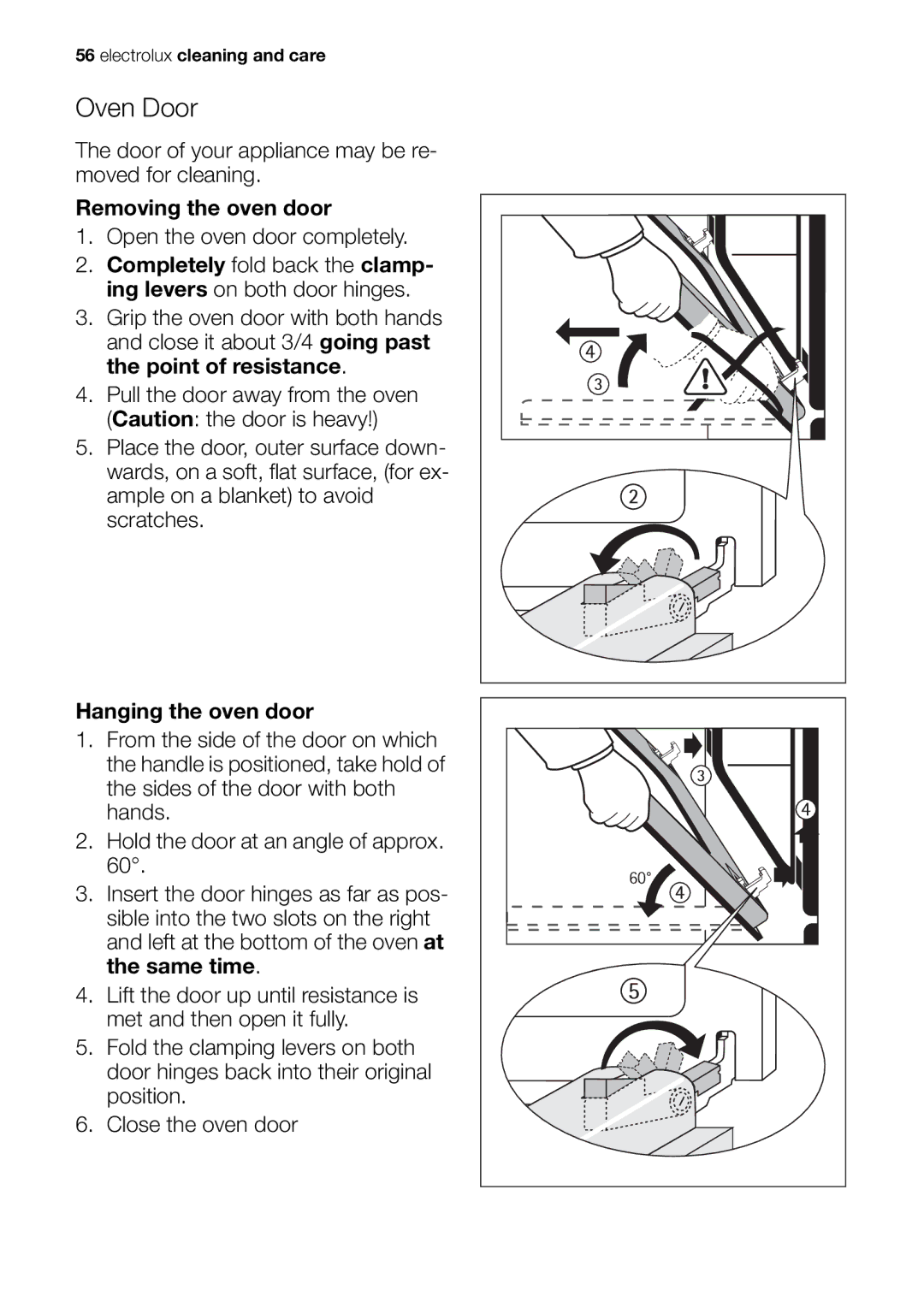 Electrolux EOB98000 user manual Oven Door 