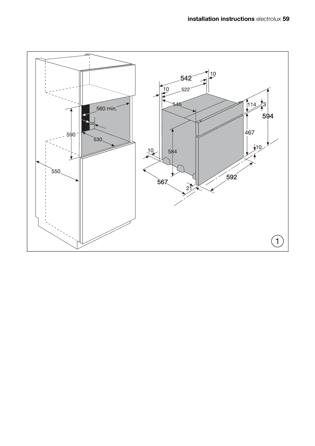 Electrolux EOB98000 user manual Installation instructions electrolux 