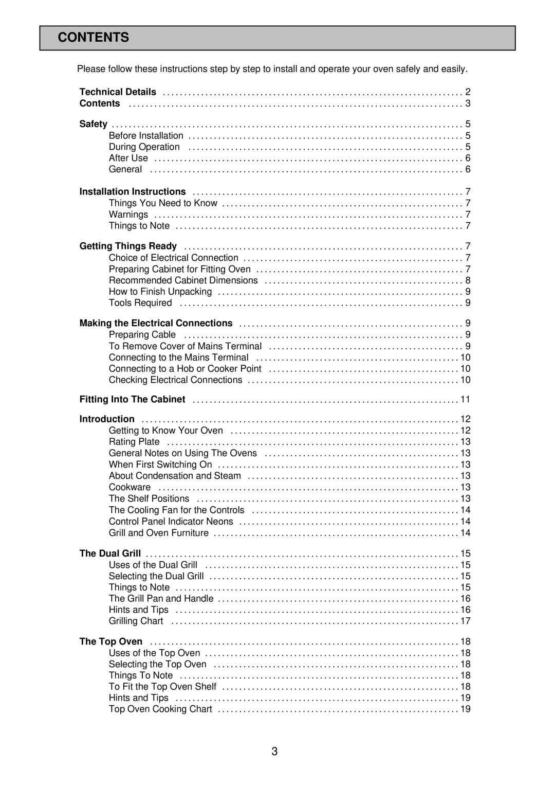 Electrolux EOD 984 manual Contents 