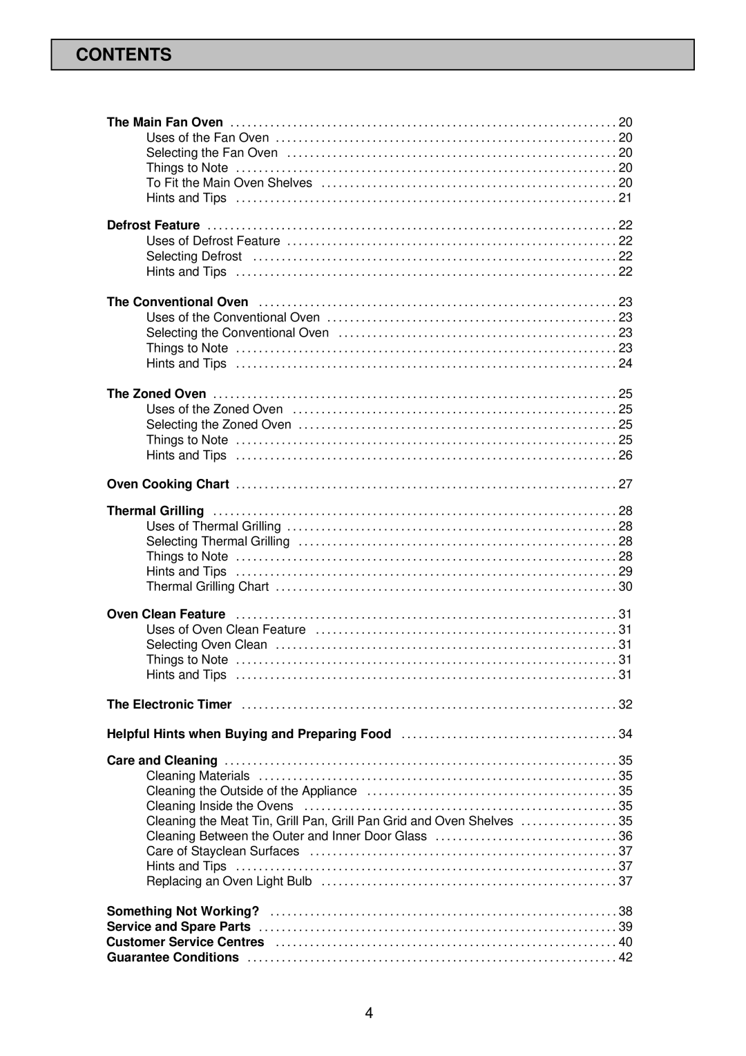 Electrolux EOD 984 manual Uses of Defrost Feature Selecting Defrost Hints and Tips 