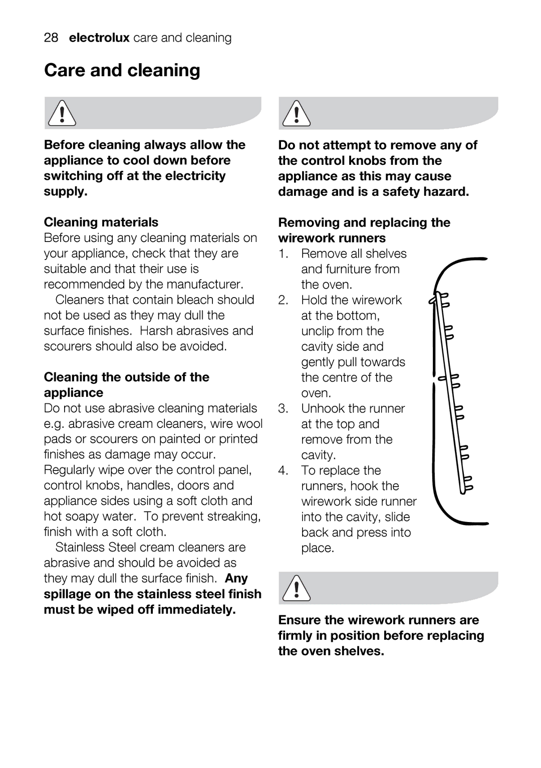 Electrolux EOD43102 user manual Care28electroluxand cleaningcareandcleaning 