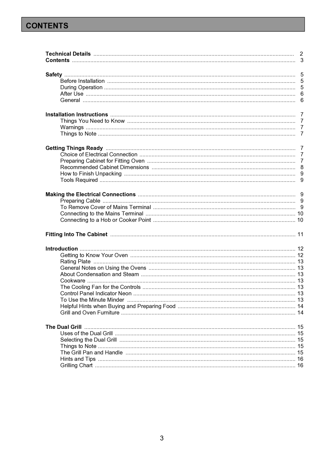 Electrolux EOD5310 manual Contents 