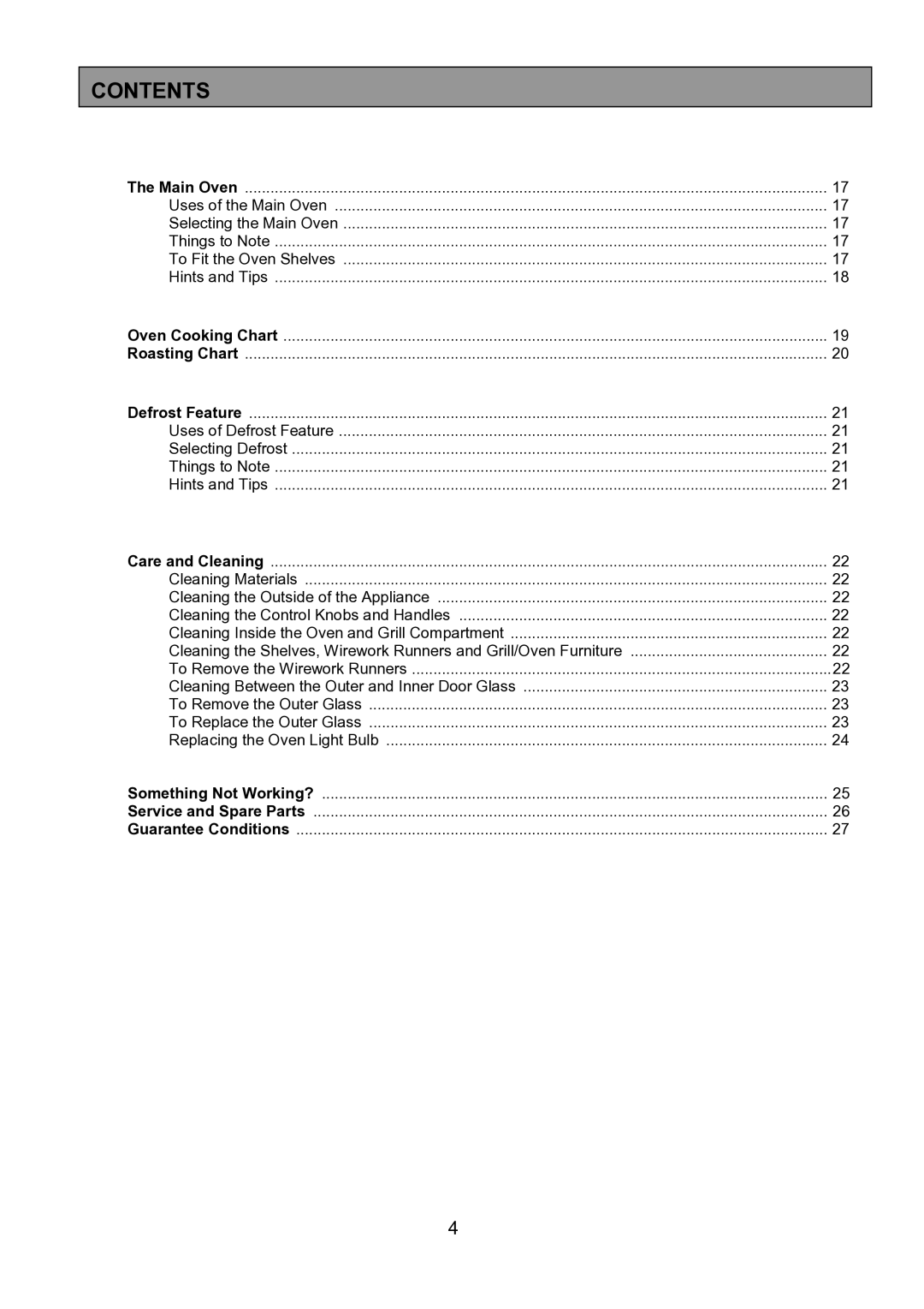 Electrolux EOD5310 manual Uses of the Main Oven Selecting the Main Oven 