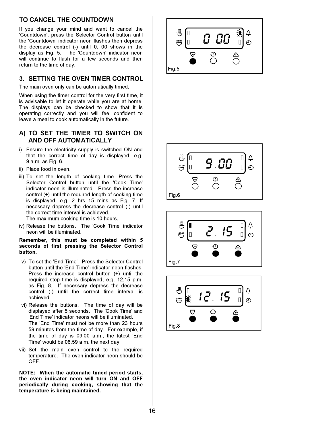 Electrolux EOD6330 manual To Cancel the Countdown, Setting the Oven Timer Control 