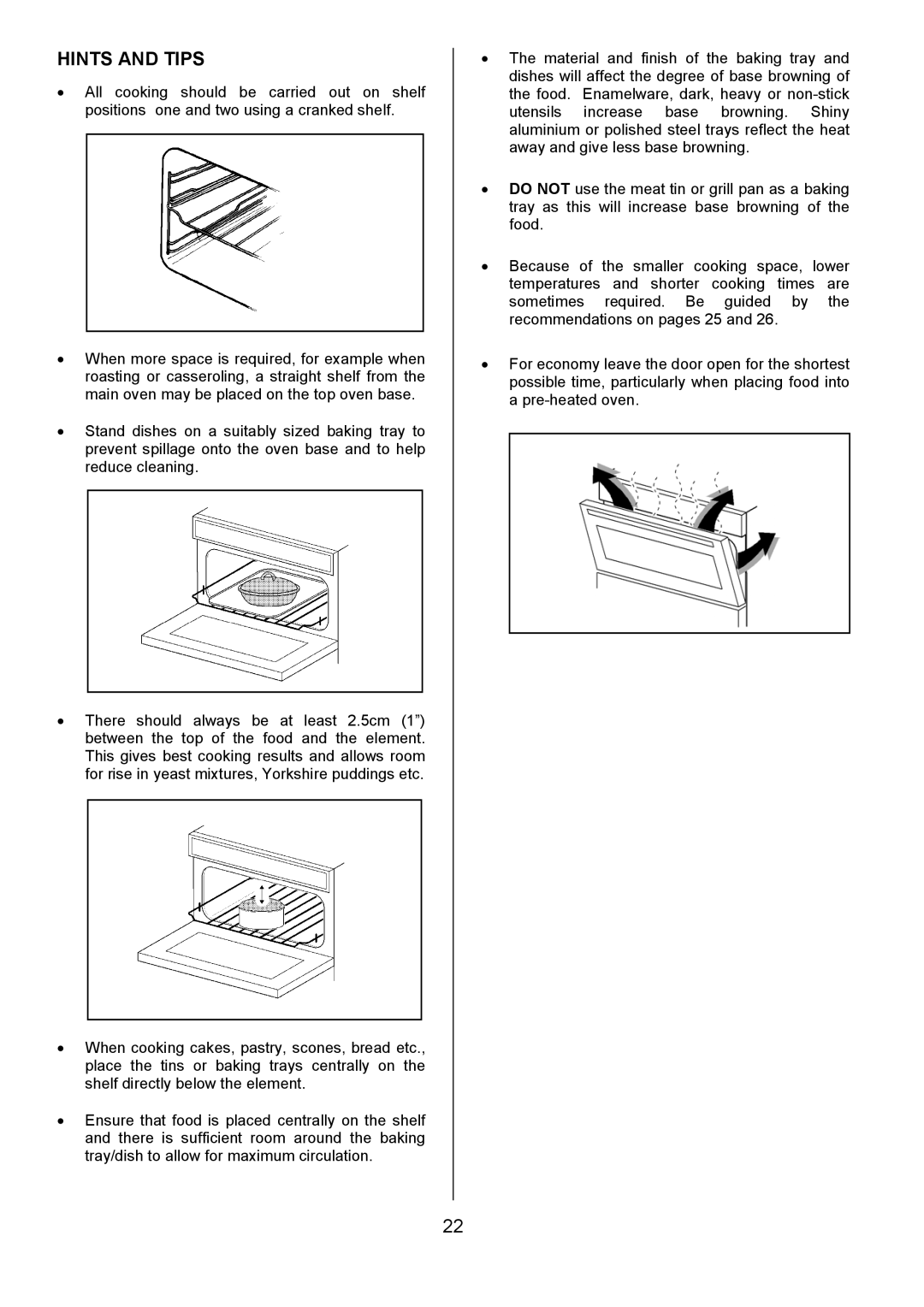 Electrolux EOD6330 manual Hints and Tips 