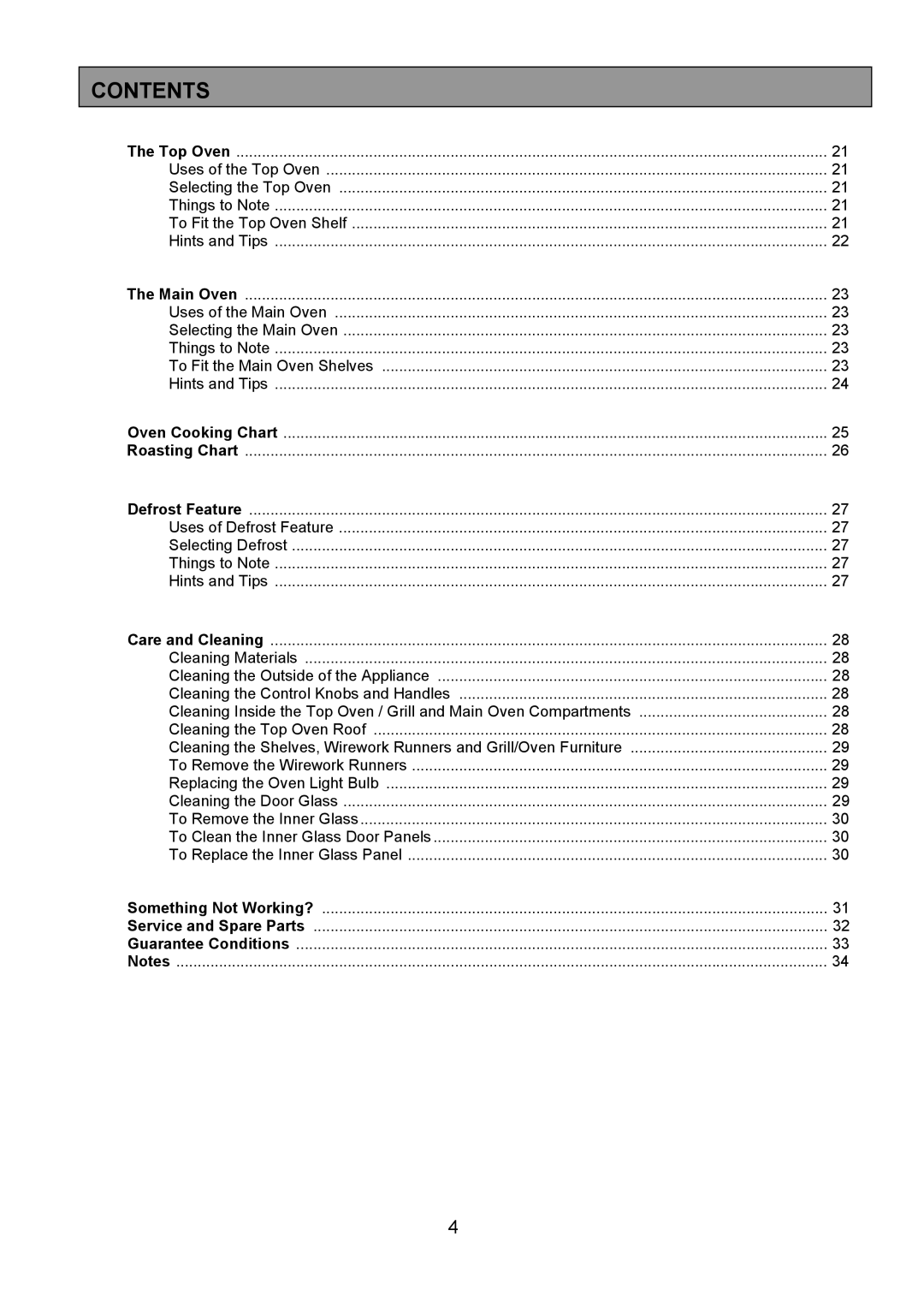 Electrolux EOD6330 manual Uses of the Top Oven Selecting the Top Oven 