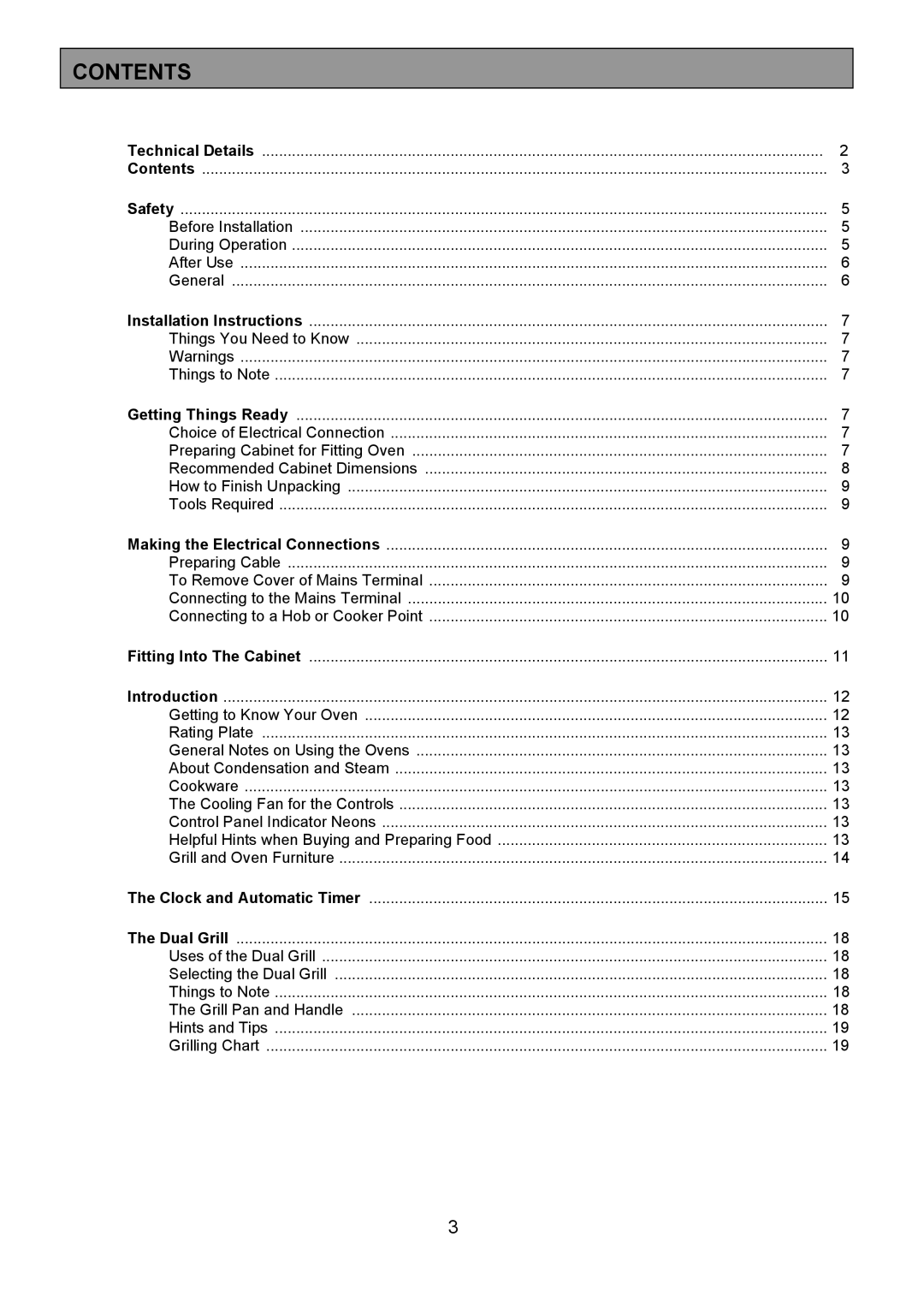 Electrolux EOD6365 manual Contents 