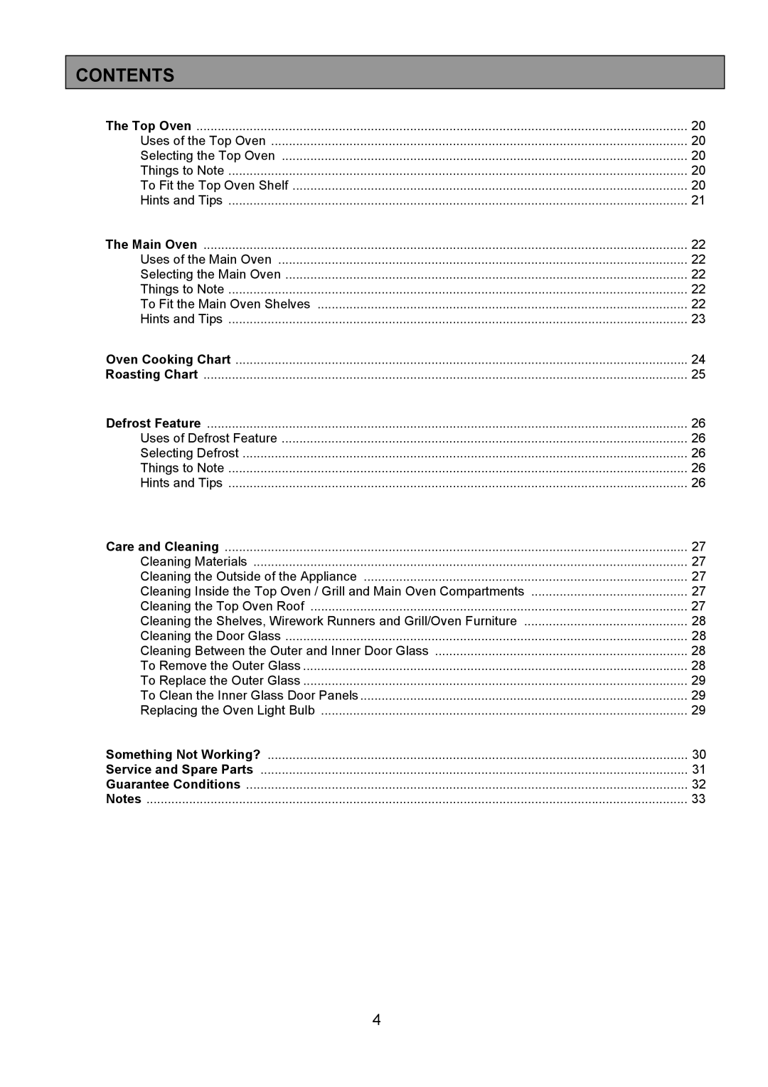 Electrolux EOD6365 manual Uses of the Top Oven Selecting the Top Oven 