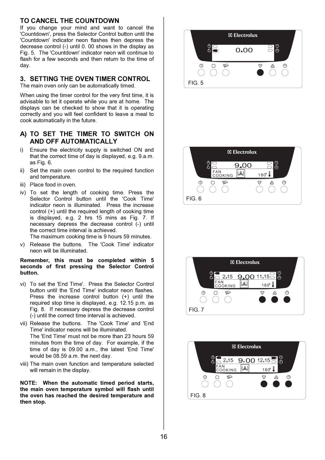 Electrolux EOD6390 manual To Cancel the Countdown, Setting the Oven Timer Control 