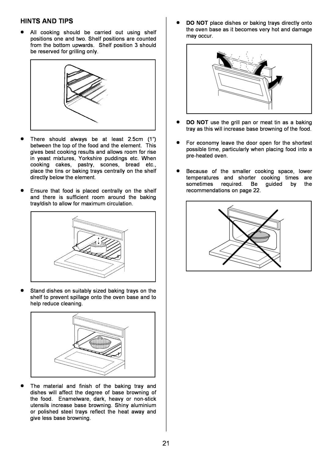Electrolux EOD6390 manual Hints And Tips 