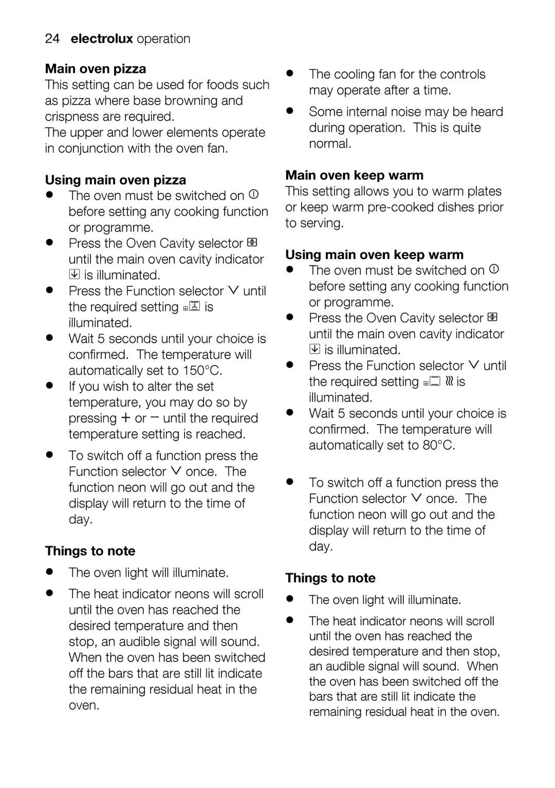 Electrolux EOD67642 user manual MayThecoolingoperatefanafterforathetimecontrols 