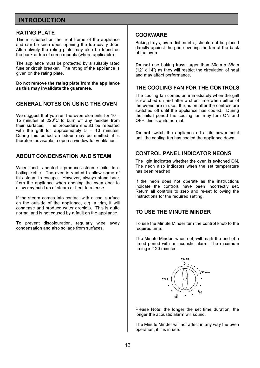 Electrolux EOD980 manual Rating Plate, General Notes on Using the Oven, About Condensation and Steam, Cookware 