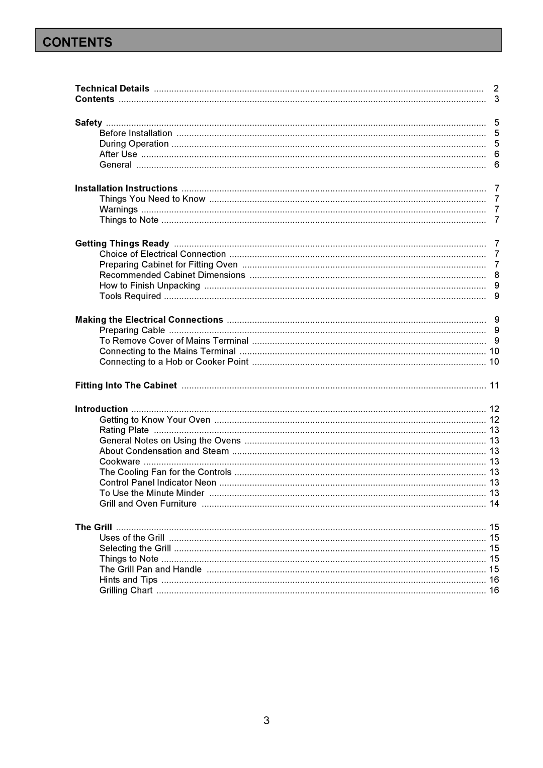 Electrolux EOD980 manual Contents 