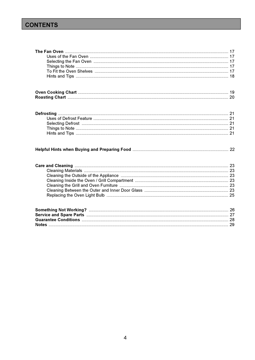 Electrolux EOD980 manual Uses of the Fan Oven Selecting the Fan Oven 