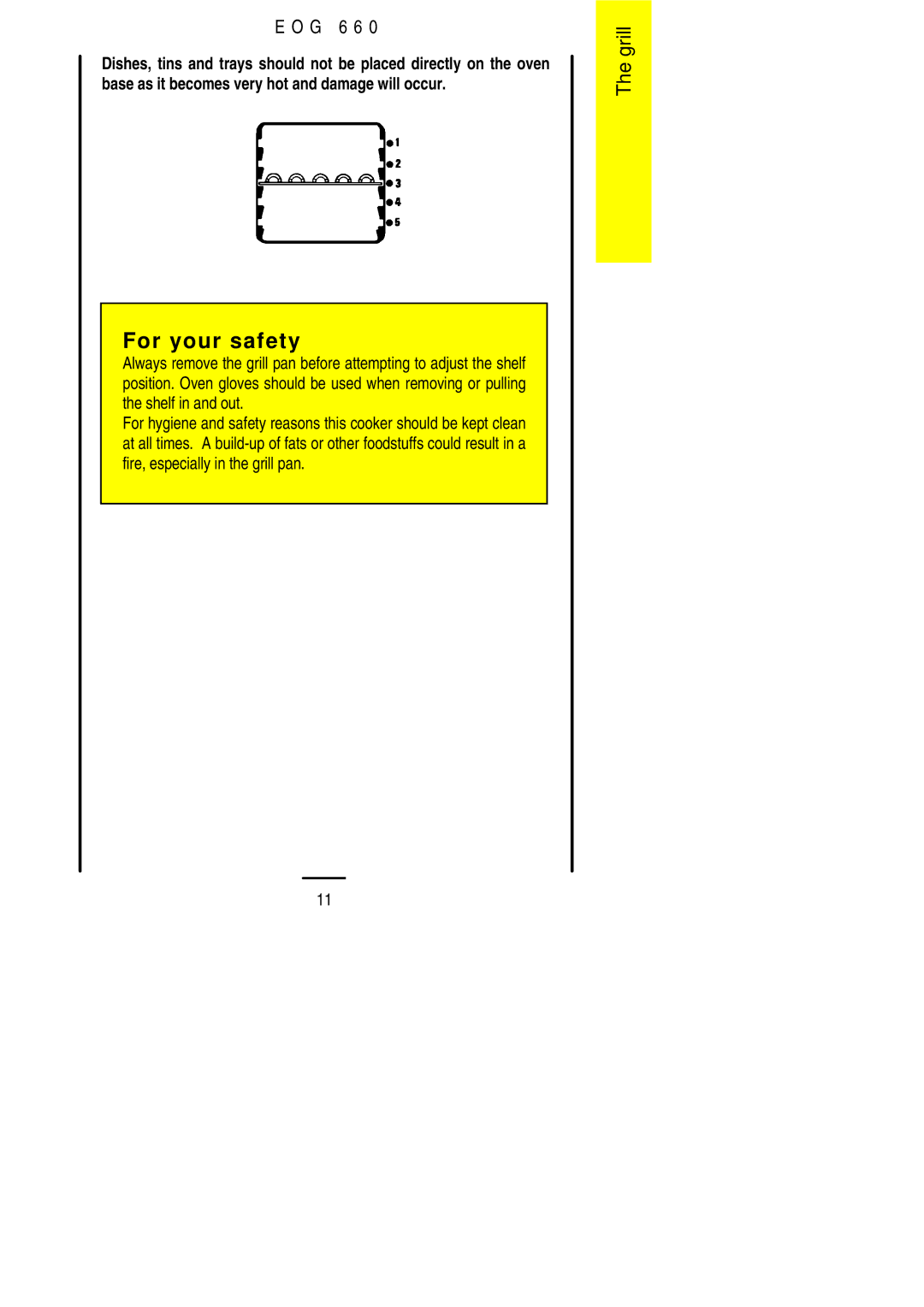 Electrolux EOG 660 manual For your safety 