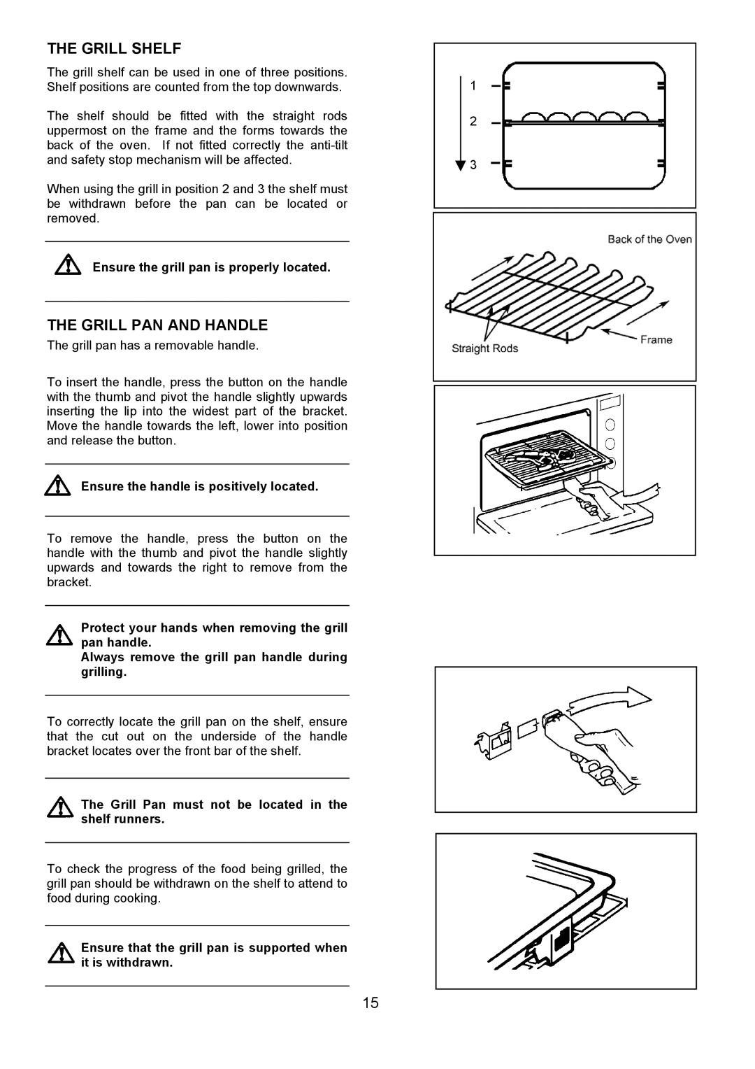 Electrolux EOG 7330 manual Grill Shelf, Grill PAN and Handle 