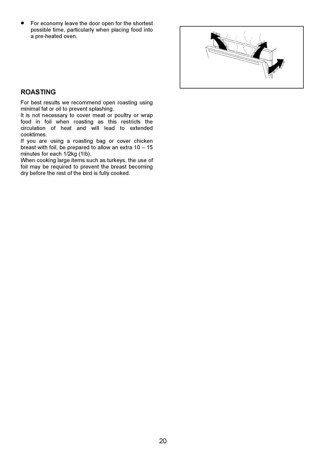 Electrolux EOG 7330 manual Roasting 