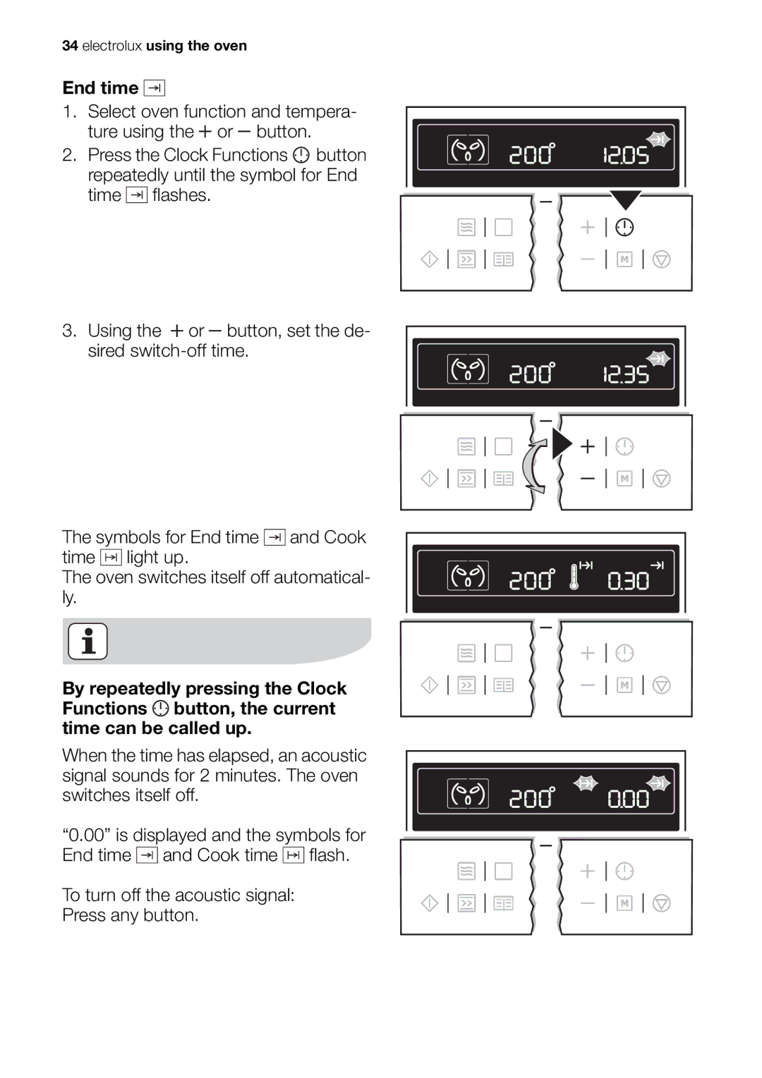 Electrolux EOK86030 user manual Electrolux using the oven 