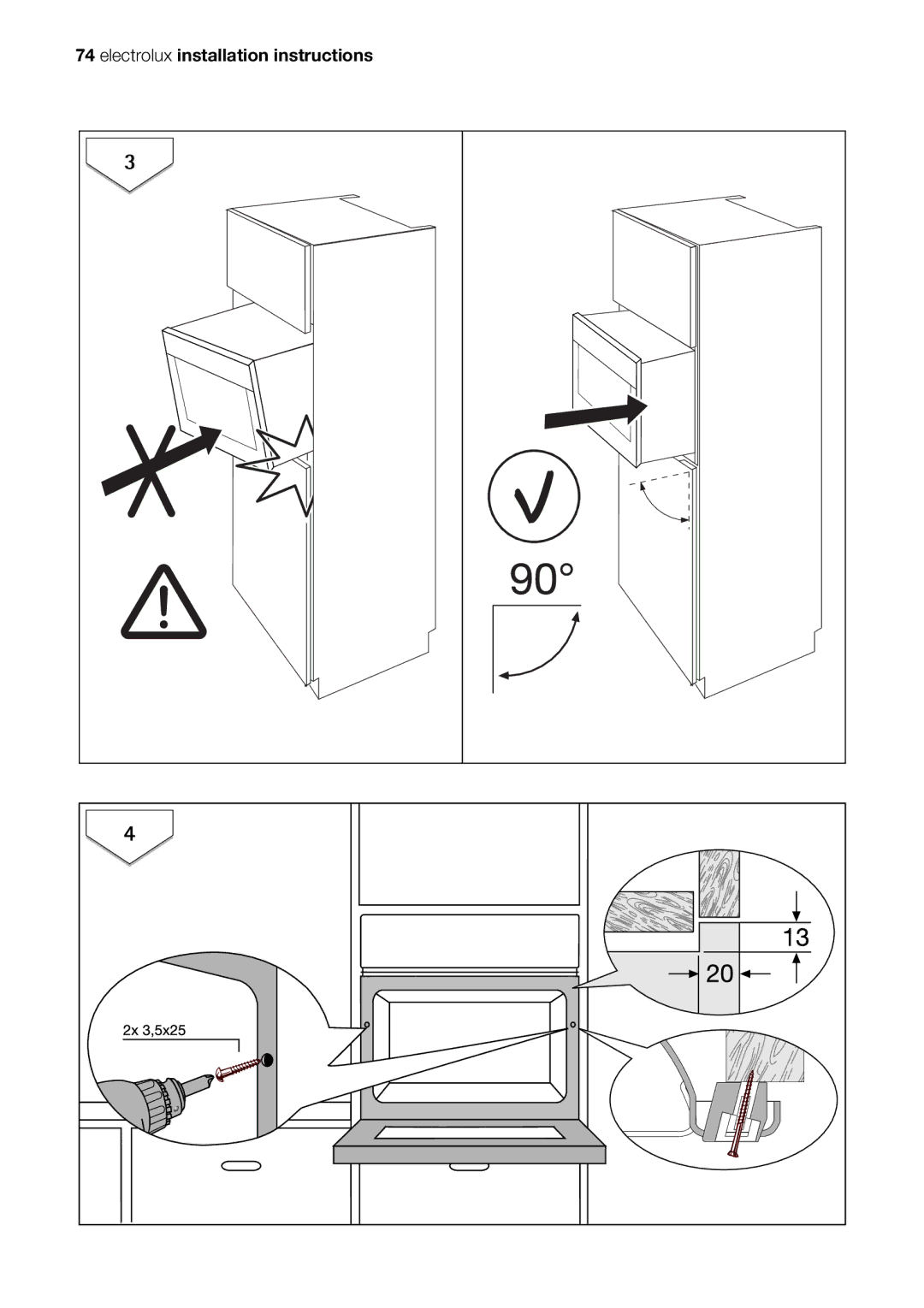 Electrolux EOK86030 user manual Electrolux installation instructions 