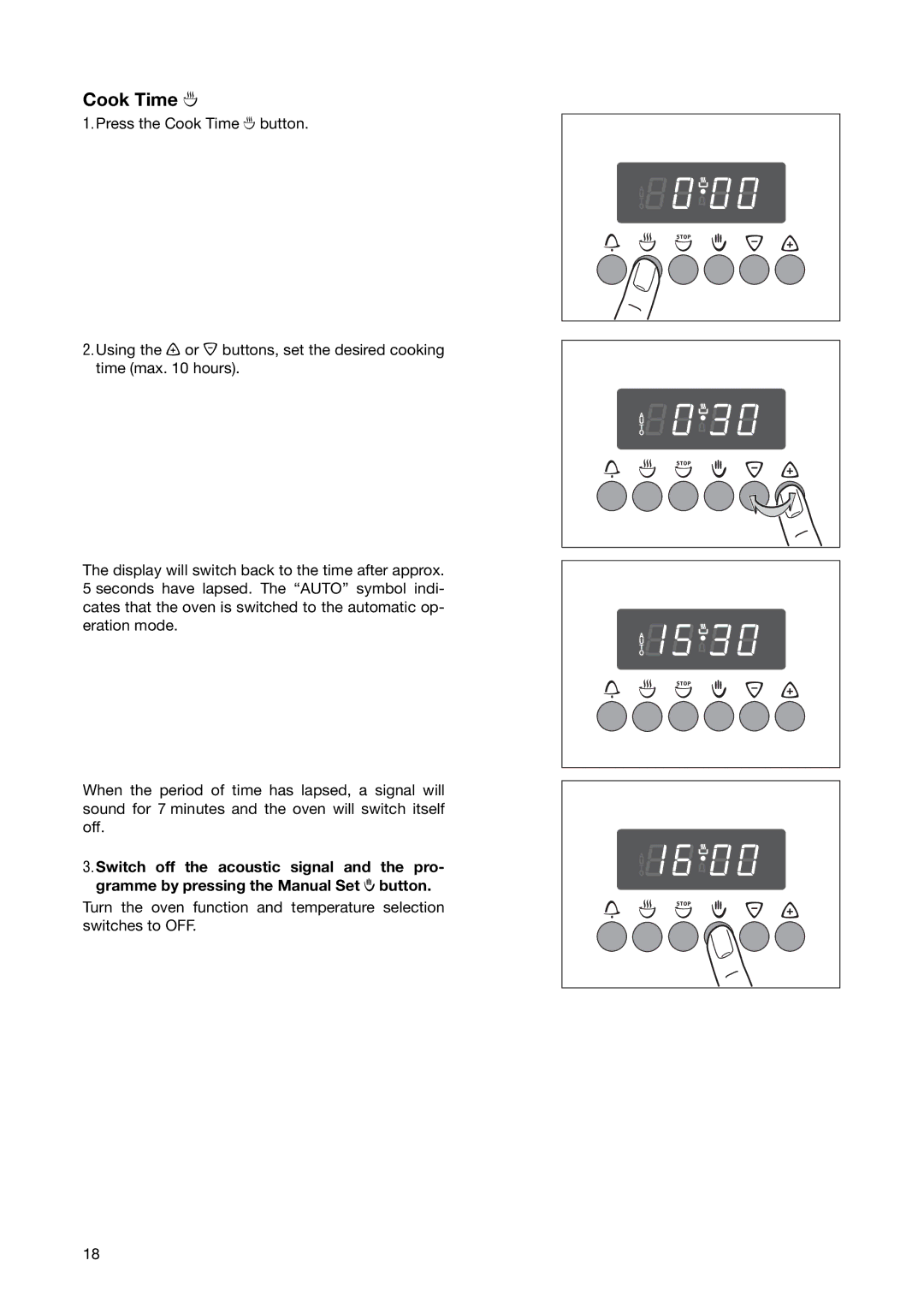 Electrolux EON 6640 manual Cook Time d 