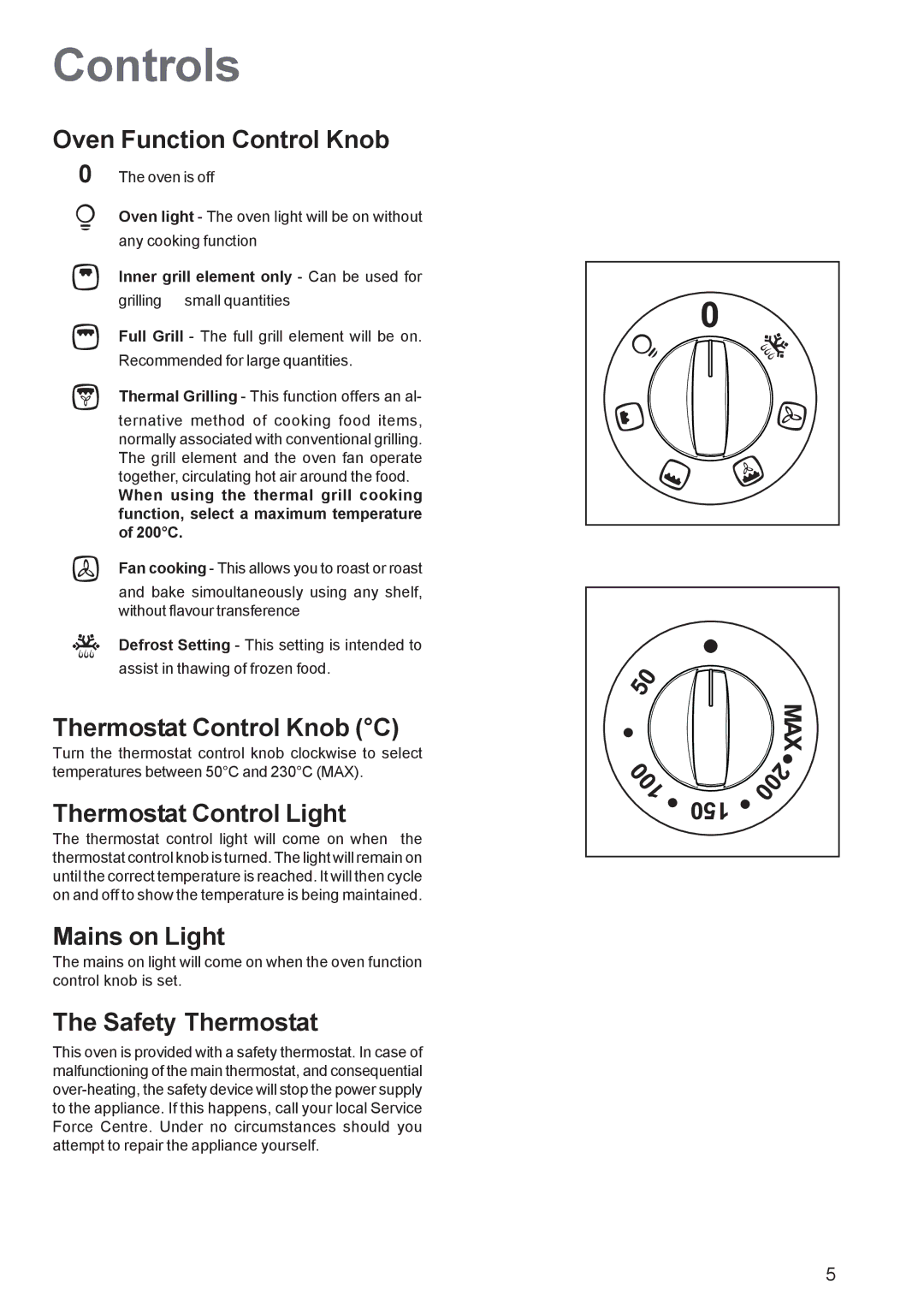 Electrolux EOS 6700 manual Controls 