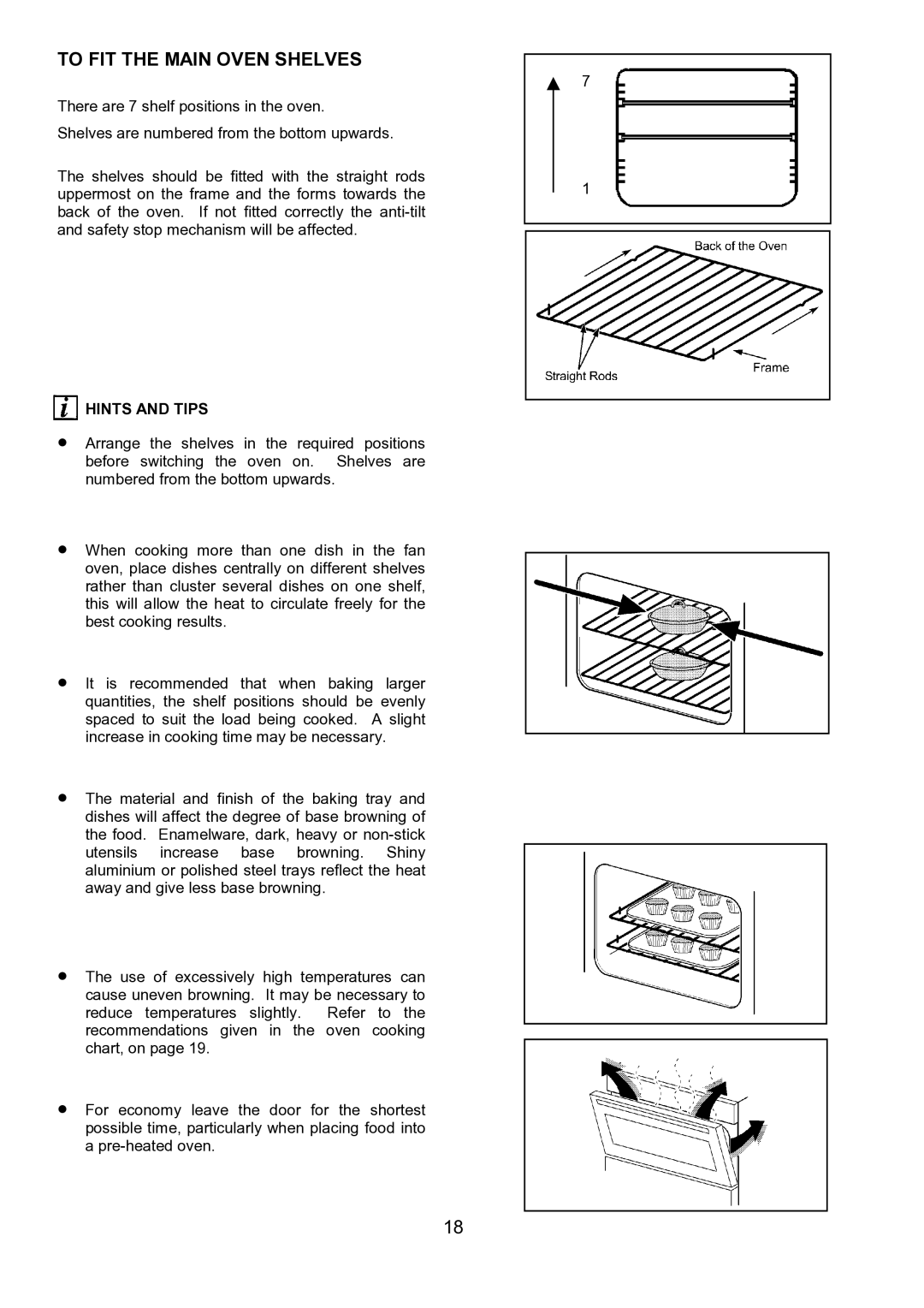 Electrolux EOU 5330 manual To FIT the Main Oven Shelves 