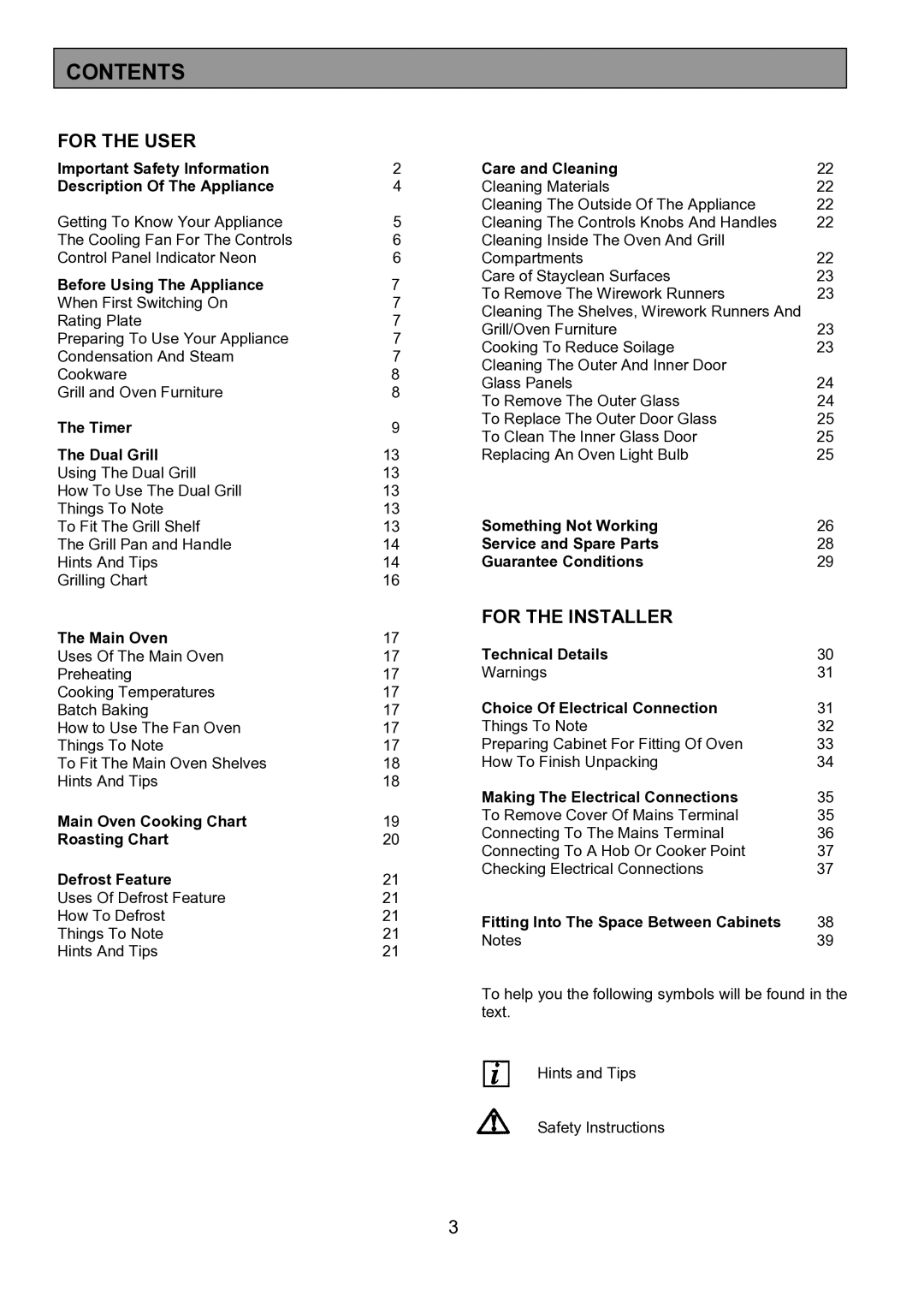 Electrolux EOU 5330 manual Contents 