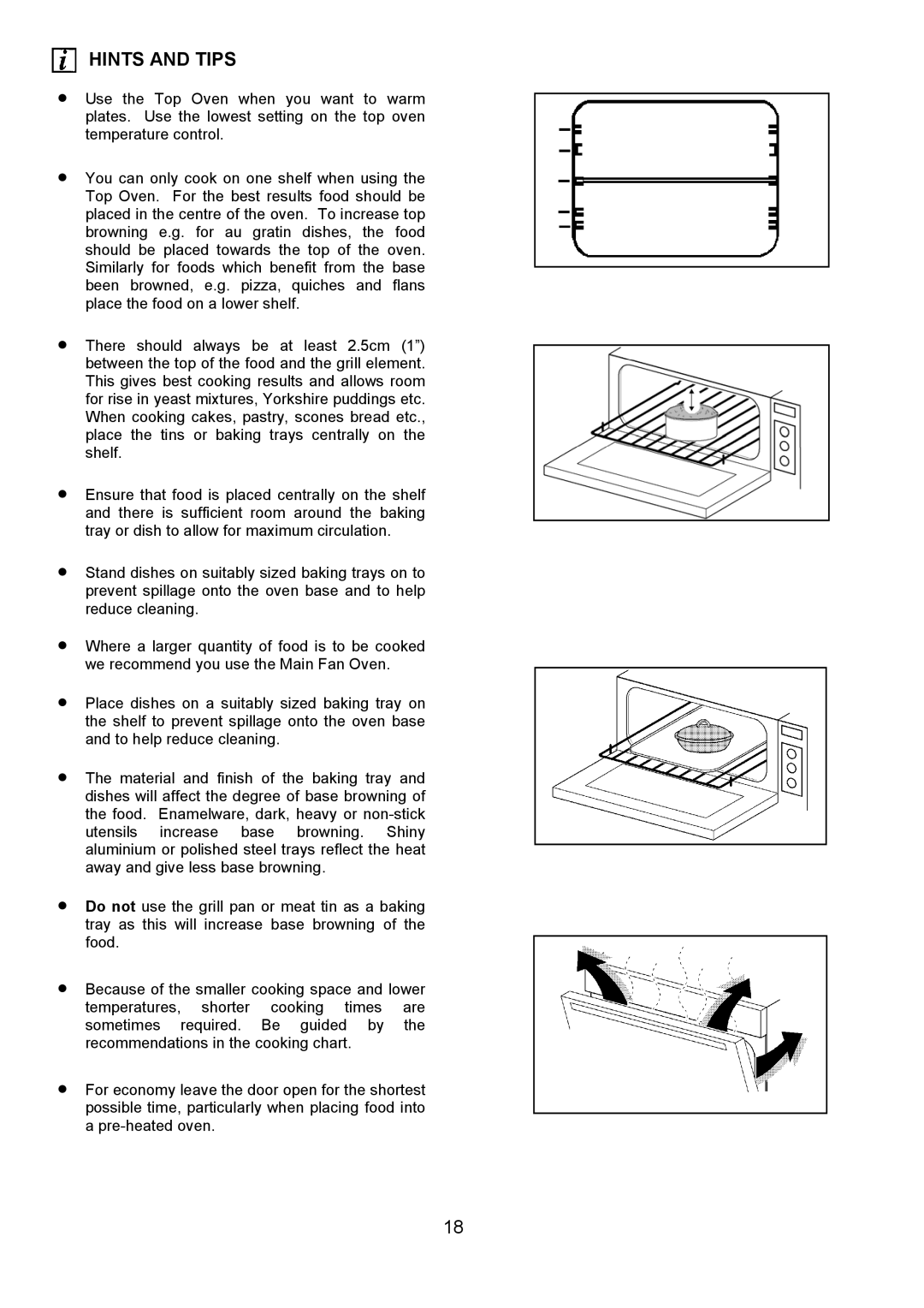 Electrolux EOU 6330 manual Hints and Tips 