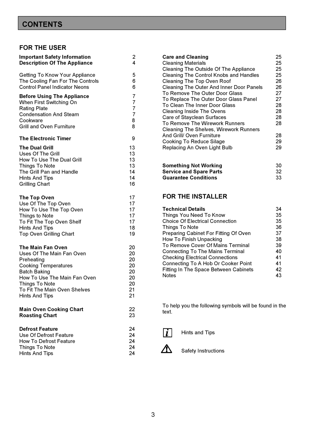 Electrolux EOU 6330 manual Contents 