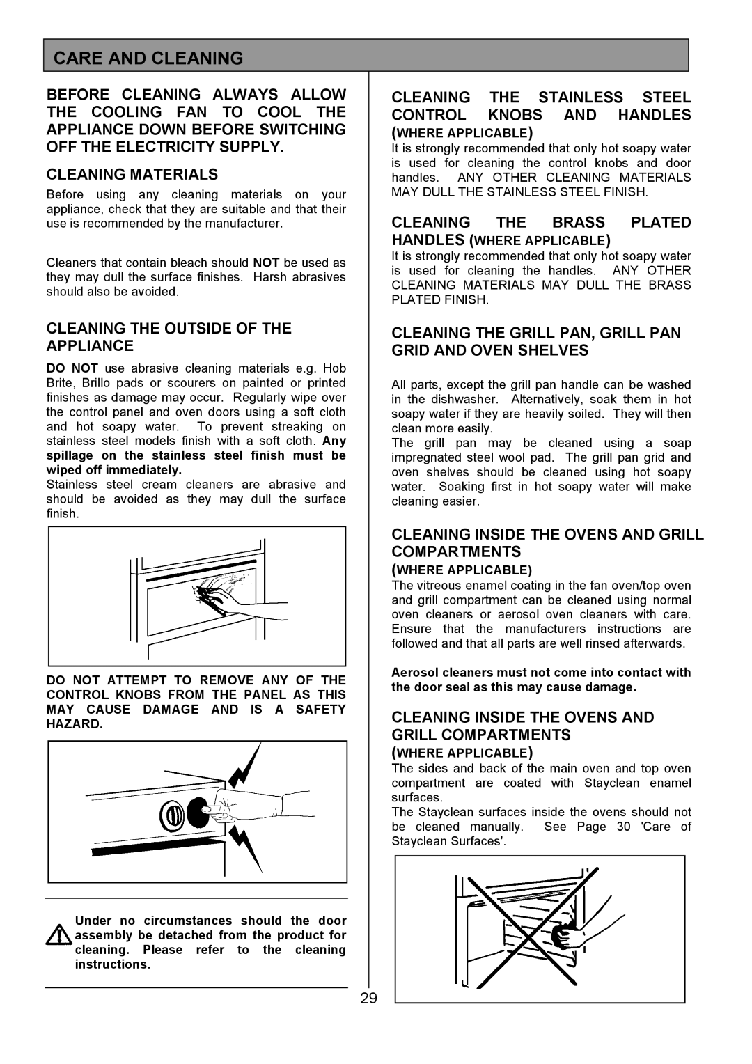 Electrolux EPDOMC manual Care and Cleaning 