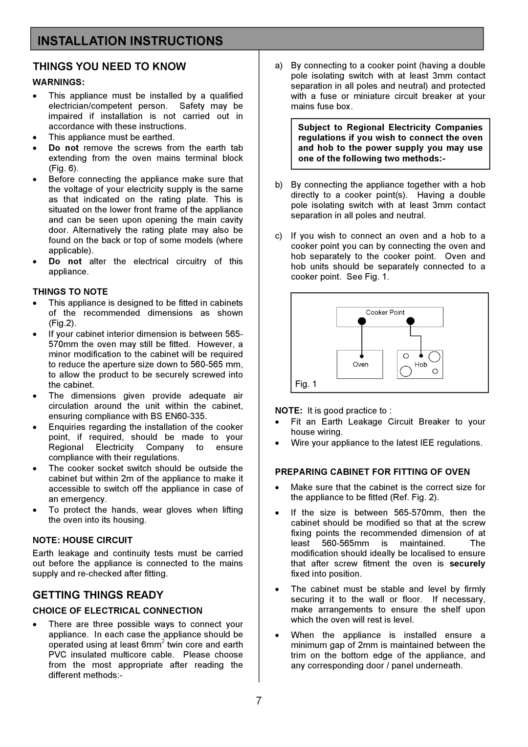 Electrolux EPDOMC manual Installation Instructions, Things YOU Need to Know, Getting Things Ready 