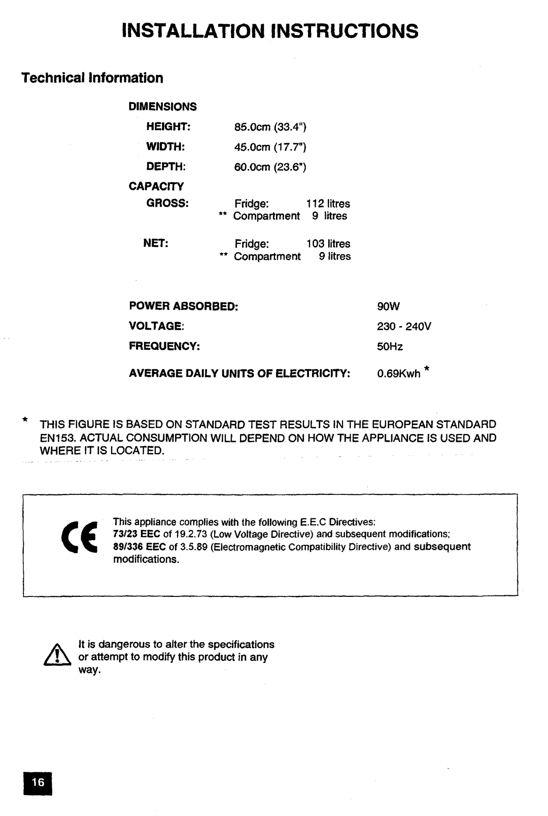 Electrolux ER 1148T manual 