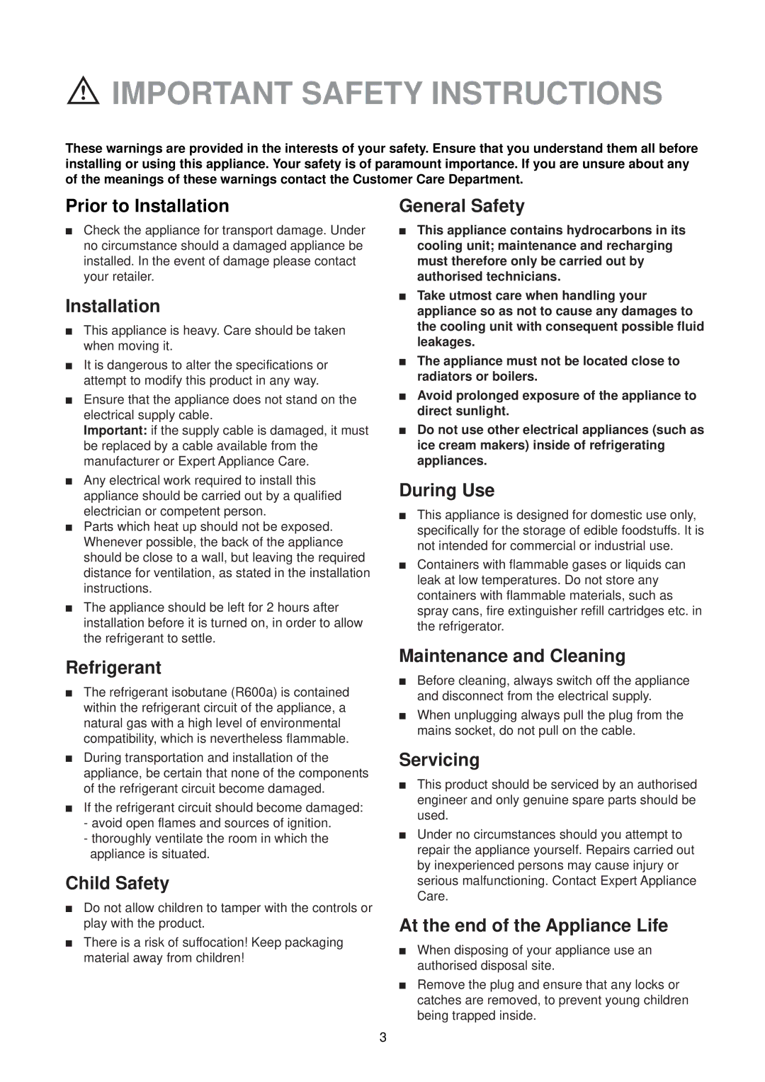 Electrolux ER 1626 T manual Important Safety Instructions 