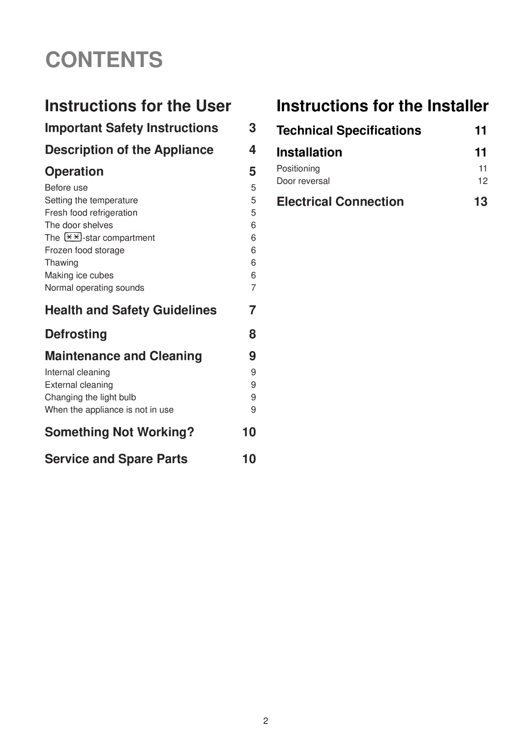 Electrolux ER 1627T manual Contents 