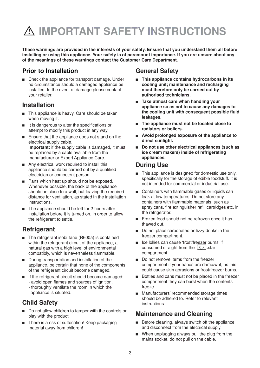 Electrolux ER 1627T manual Important Safety Instructions 