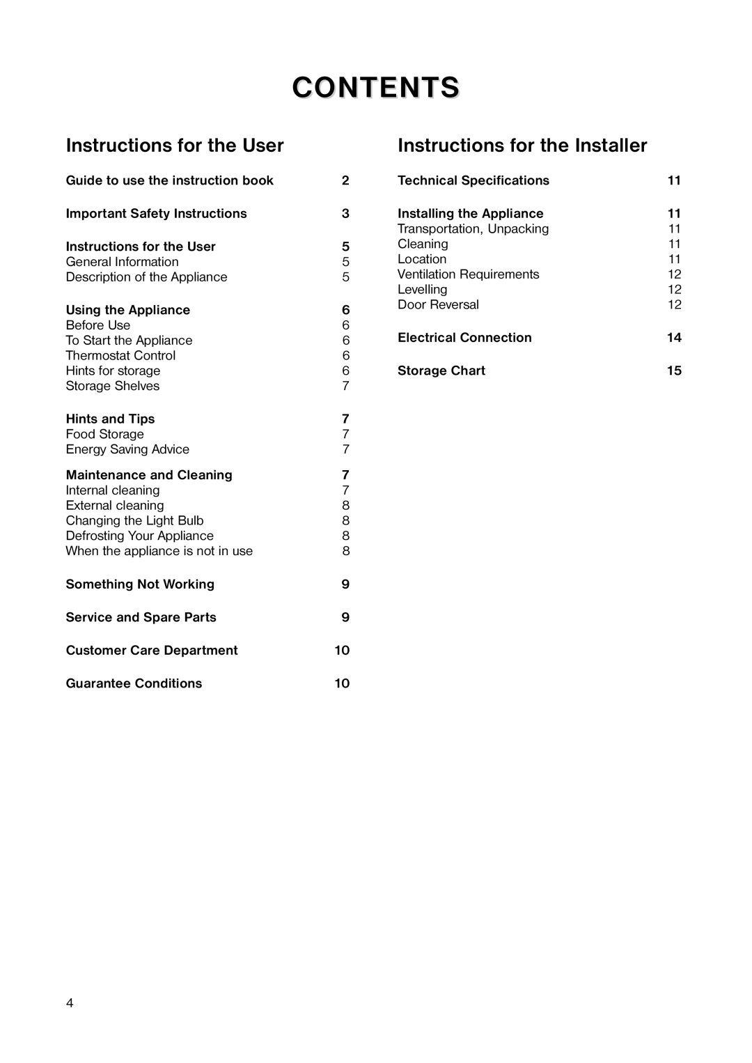 Electrolux ER 1641 T manual Contents 