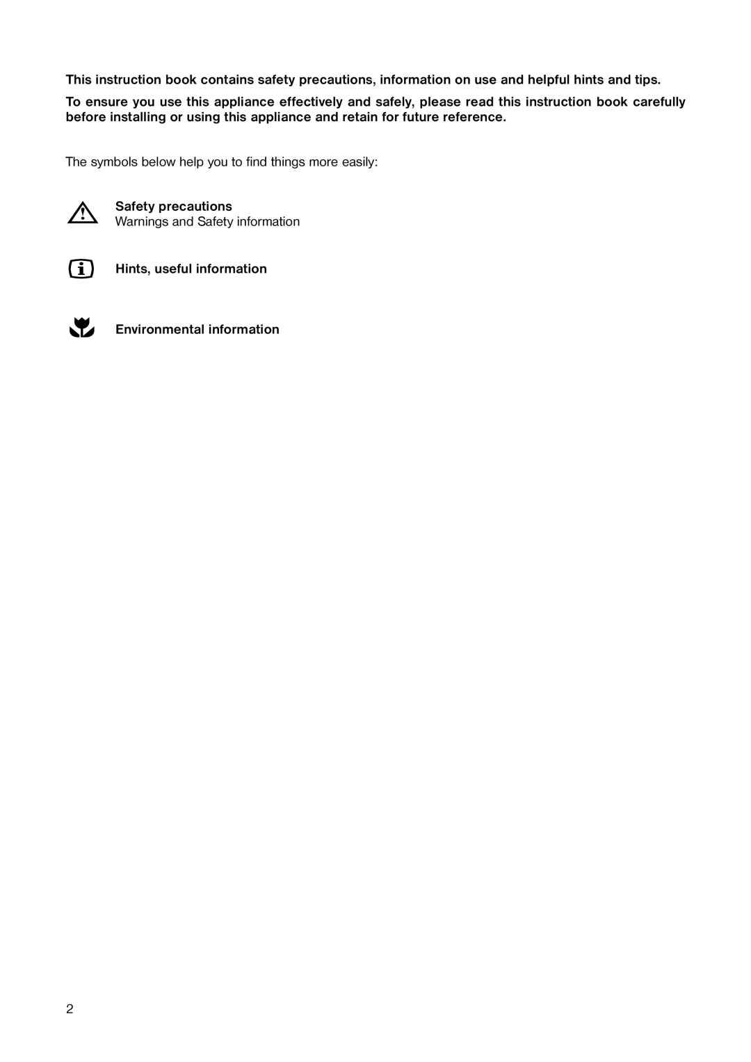 Electrolux ER 1643 T manual Symbols below help you to find things more easily 