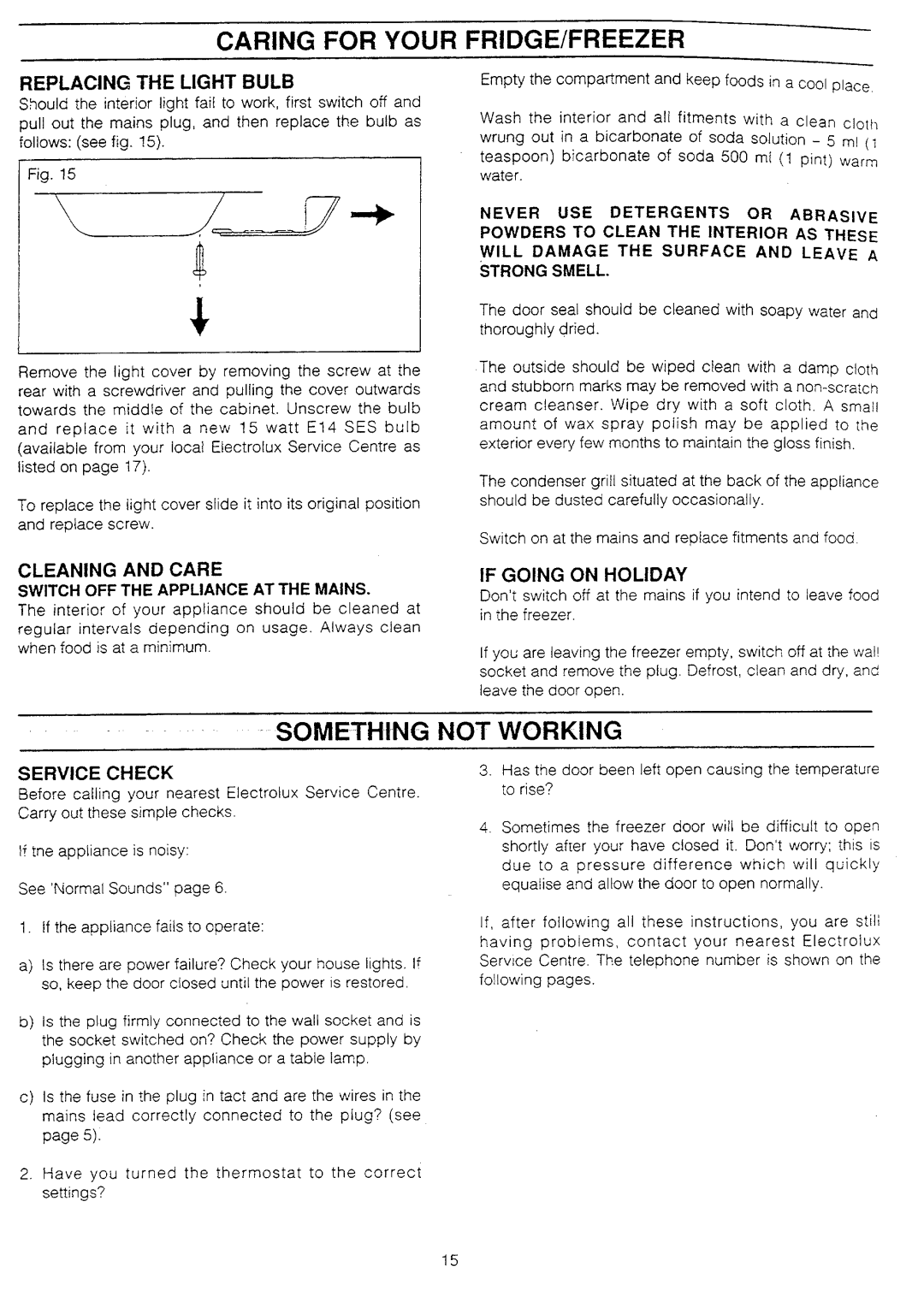 Electrolux ER 2341B, ER2941B, ER2340B, ER2940B manual 