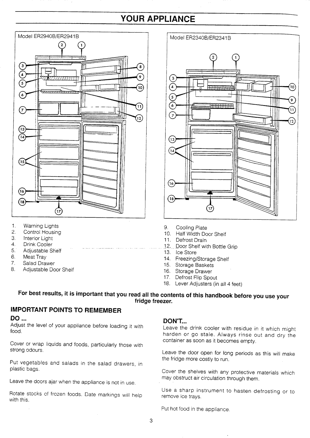 Electrolux ER 2341B, ER2941B, ER2340B, ER2940B manual 