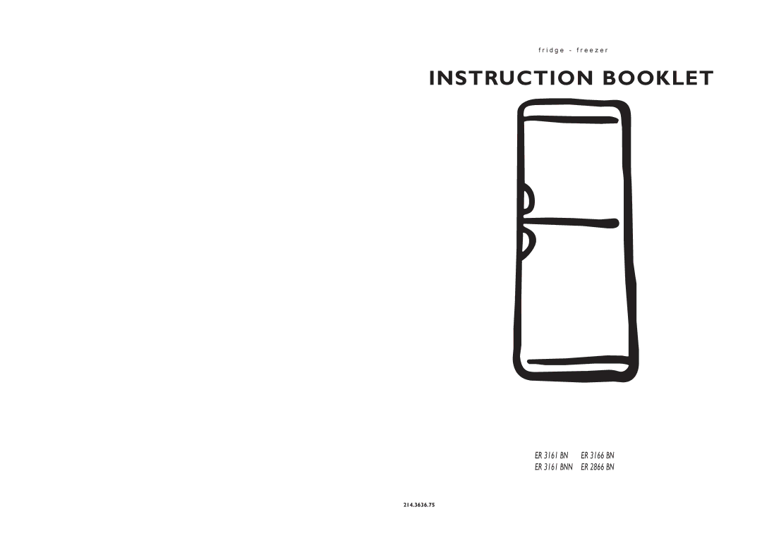 Electrolux ER 3166 BN, ER 2866 BN, ER 3161 BNN manual Instruction Booklet 