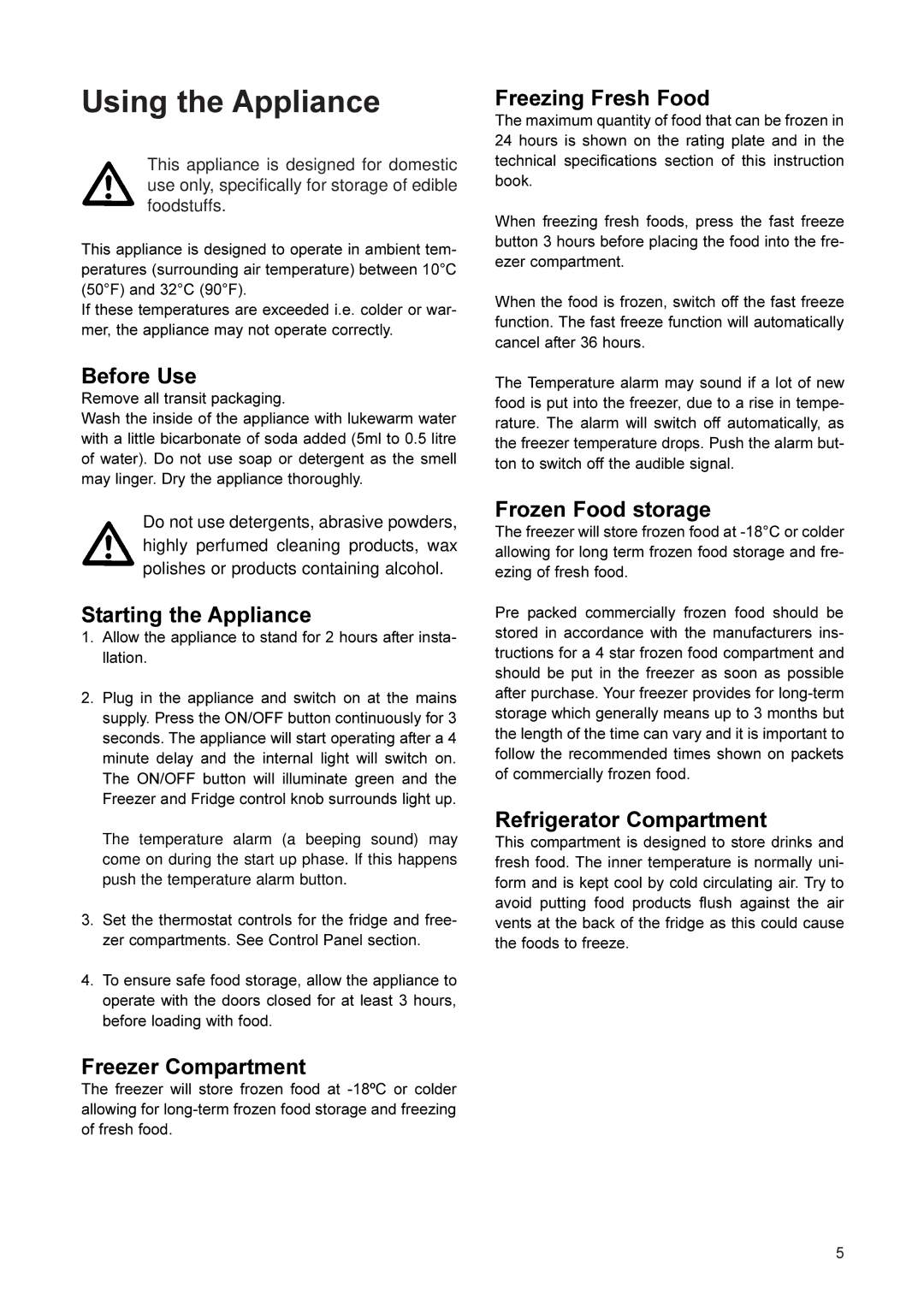 Electrolux ER 2866 BN, ER 3166 BN, ER 3161 BNN manual Using the Appliance 