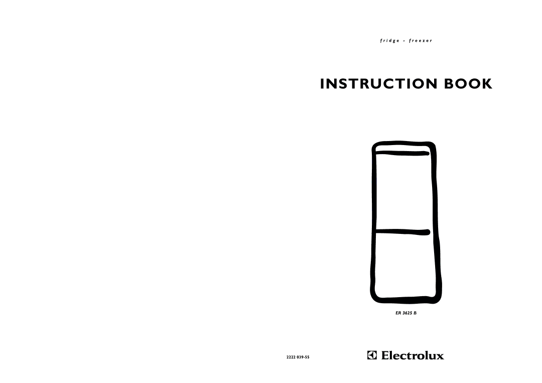 Electrolux ER 3625 B manual Instruction Book 