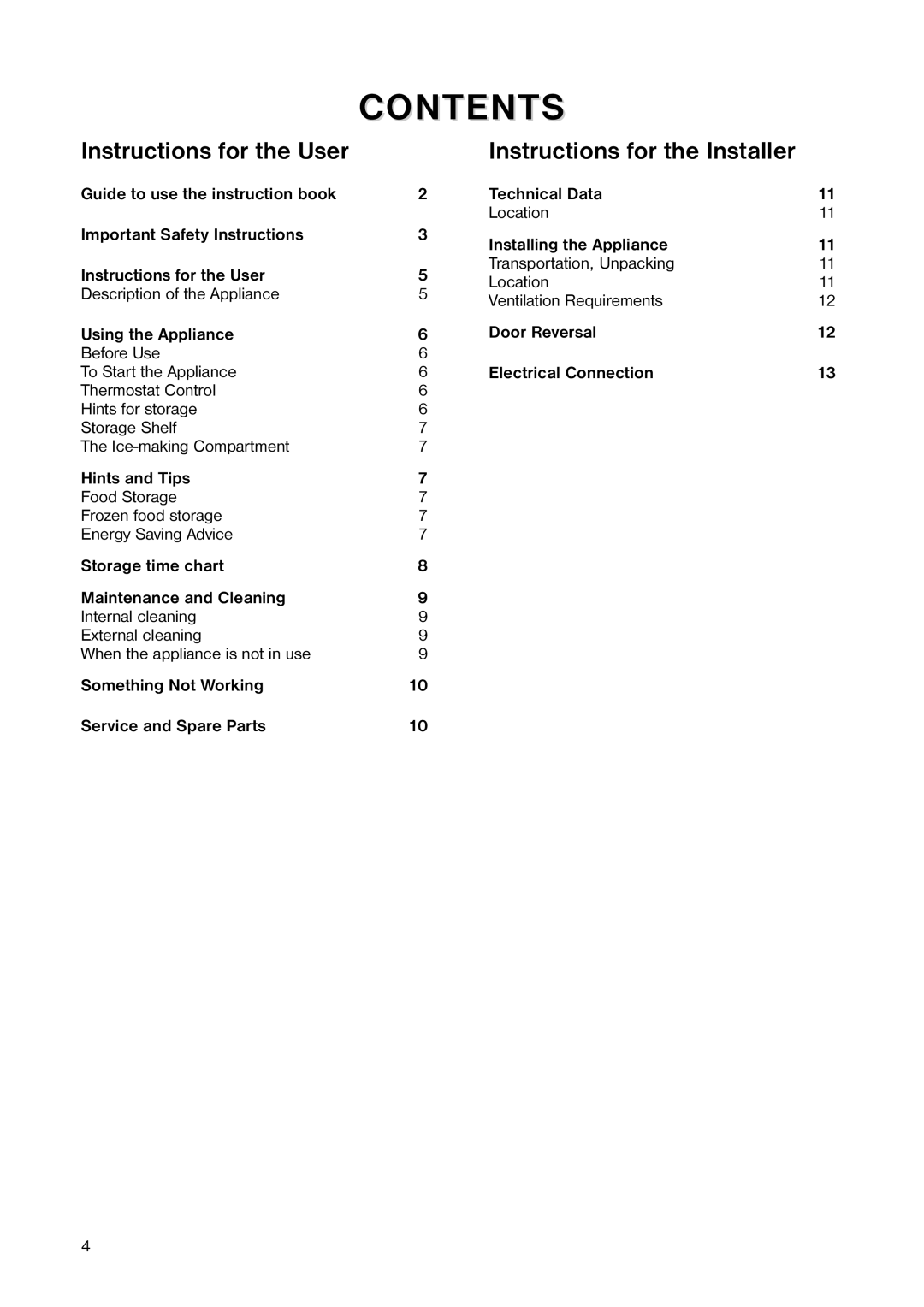 Electrolux ER 5763 C manual Contents 